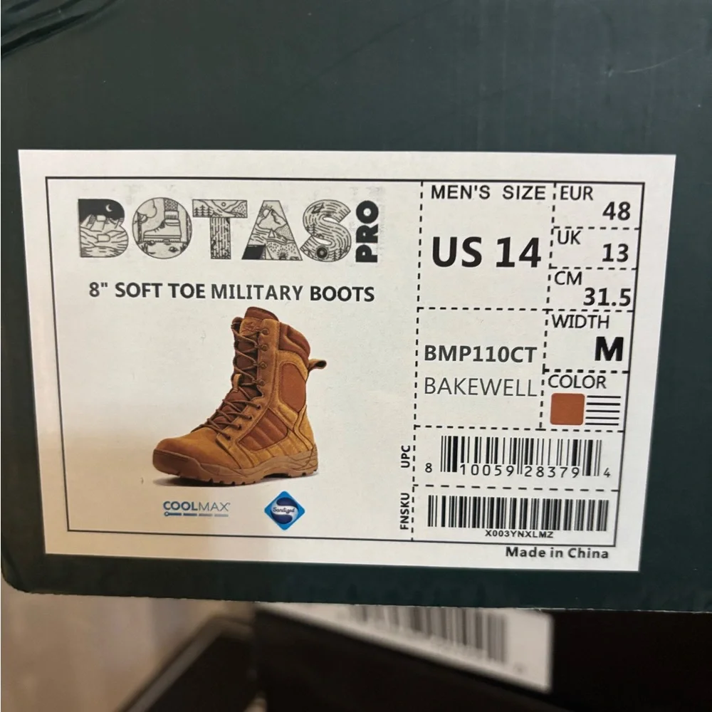 Botas Pro Men’s Tatical Boots - Picture 2 of 7